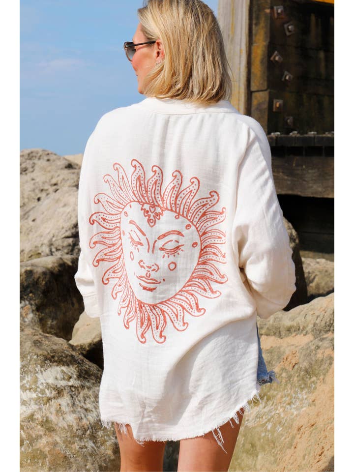 Meraki Beach - Wholesale Button Down Shirt - Women's - SUN GODDESS Beach Shirt