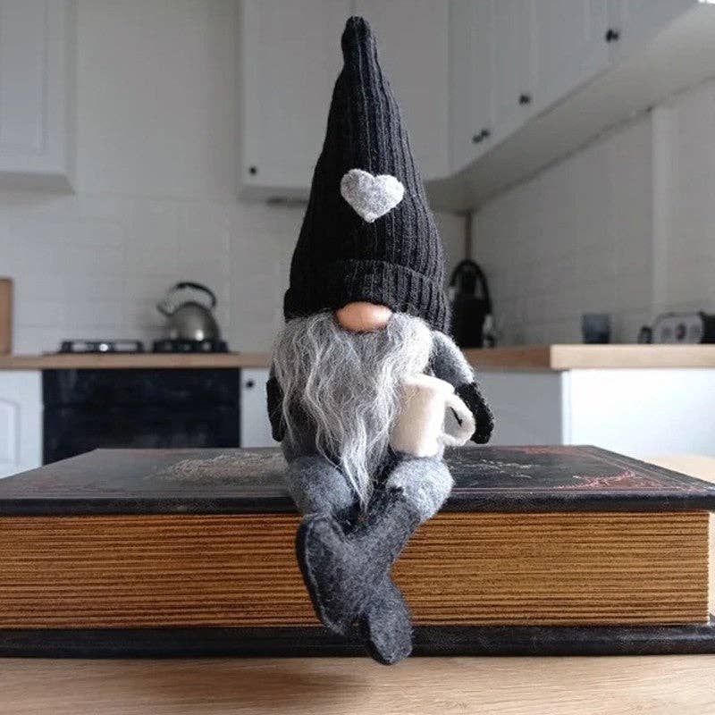 UZ Wholesale Store - Venta al por mayor Decoración navideña - Adornos navideños de muñeca enana sentada con piernas largas tejidas sin rostro, 1 unidad0