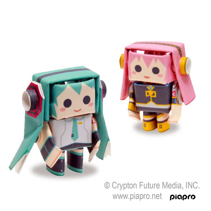 Magnote - Wholesale DIY Craft Kit - PIPEROID Hatsune Miku series Miku & Luka - paper craft robot