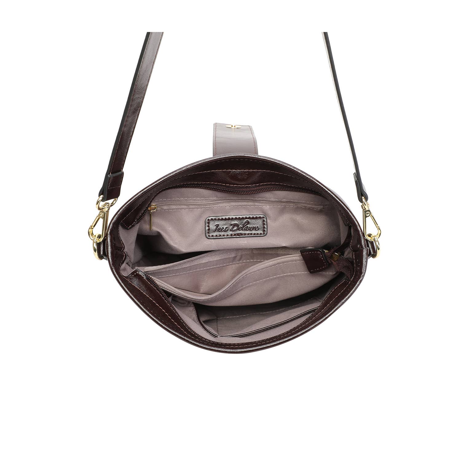 INES DELAURE - Wholesale Shoulder Bag - Women's - Zipped handbag4