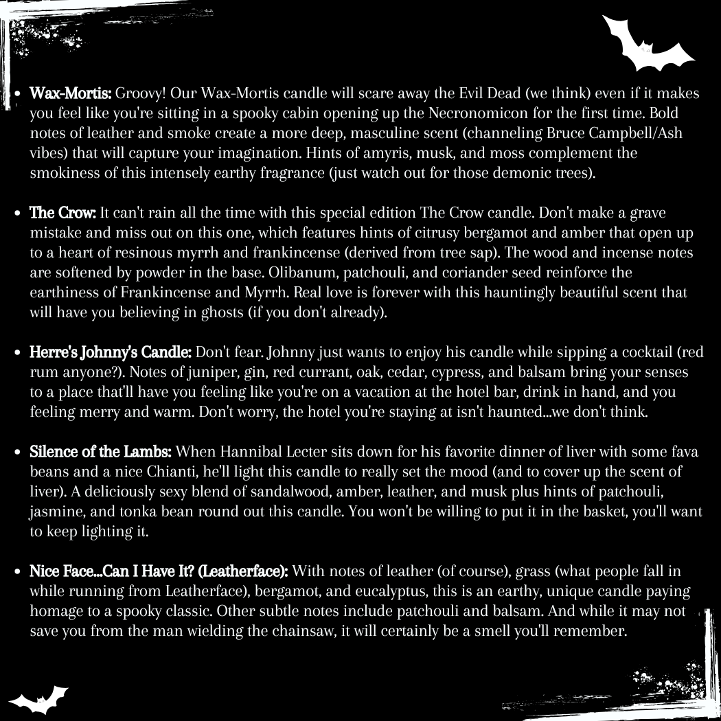 Moonlight & Mindfulness - Wholesale Jar/Filled Candle - Horror Movie Crystal Candles, 100% Soy Wax, Spooky Decor5