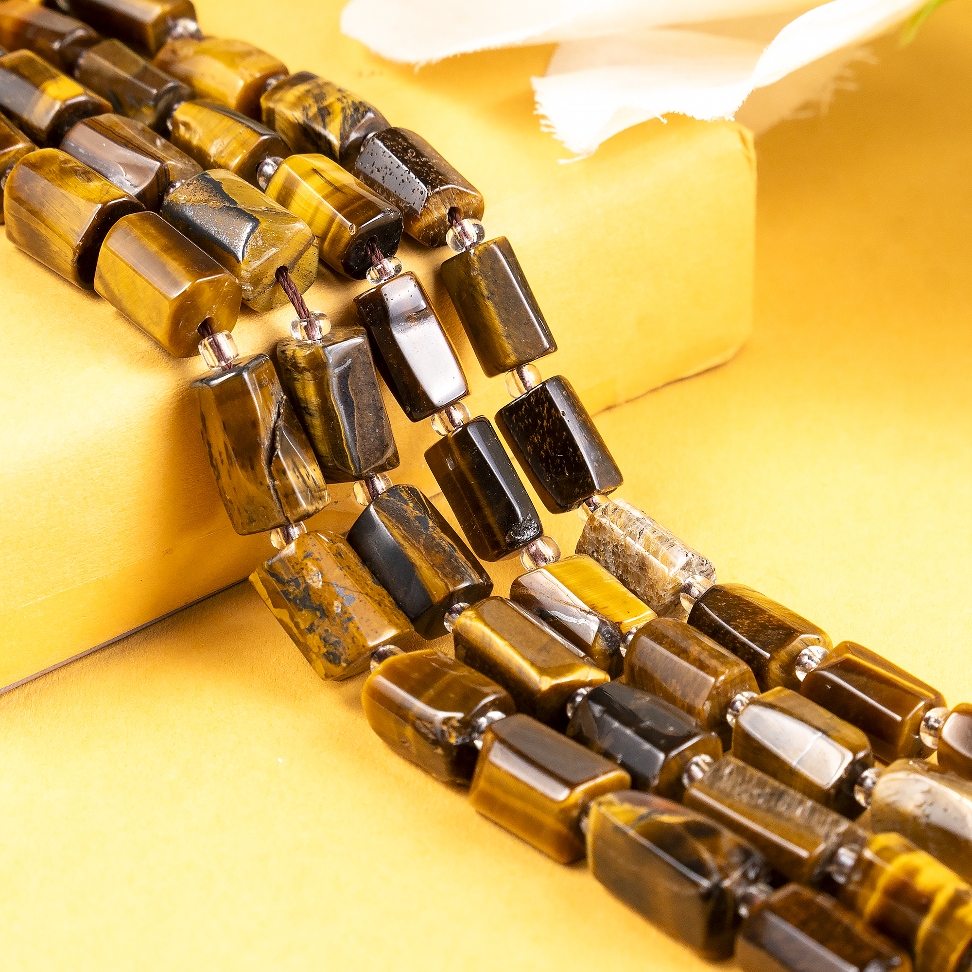 Soothing Crystals Beads - Wholesale Beads - Gemstone Pipe Beads | Tiger eye | Crystal Tube Beads0