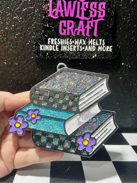 Checkered Books | Bookish Freshie for wholesale by The Lawless Craft
