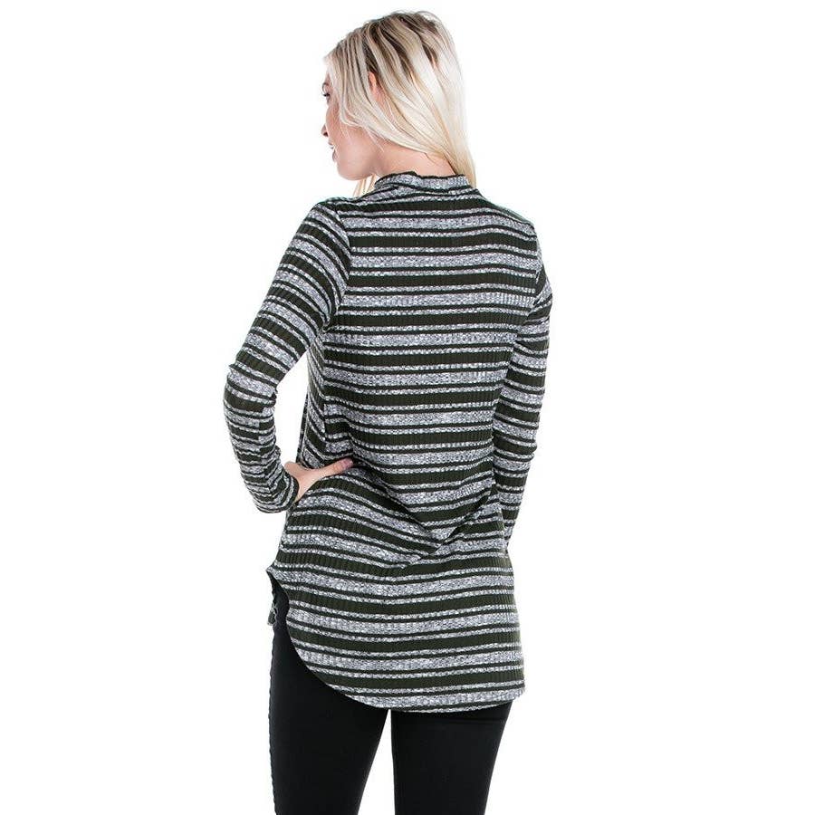 Azules Clothing - Wholesale Tunic - Women's - ATP-2289HC Mock Neck Long Sleeve Knit Tunic20