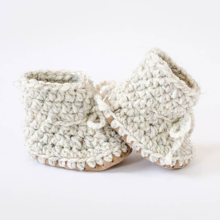 Birch -handmade soft sole slip-on stay-on wool booties (Copy for wholesale by Huddy Buddies