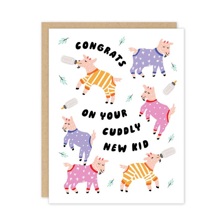 Baby Goats Card for wholesale by Party of One