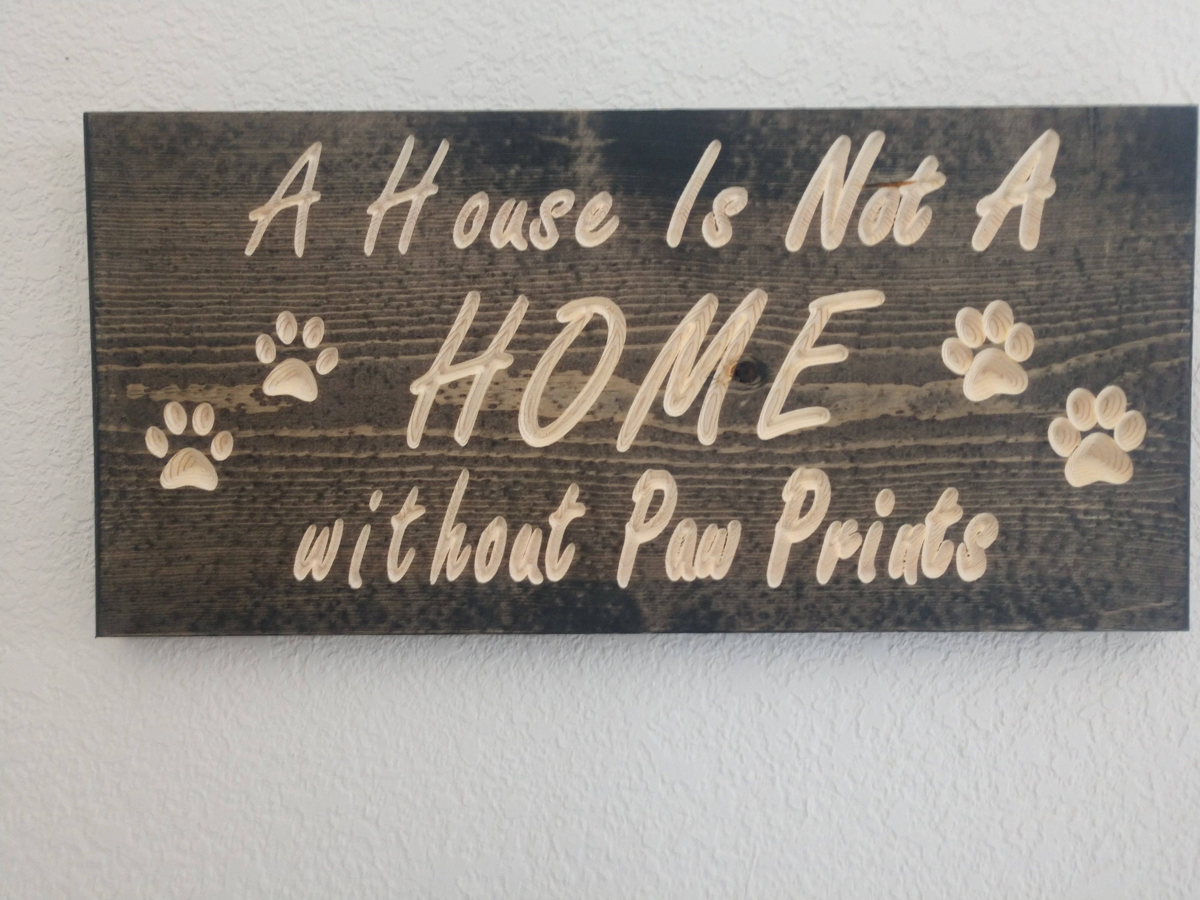 Knotty Pine Woodworks – Großhandel Schilder – Pfotenabdrücke2