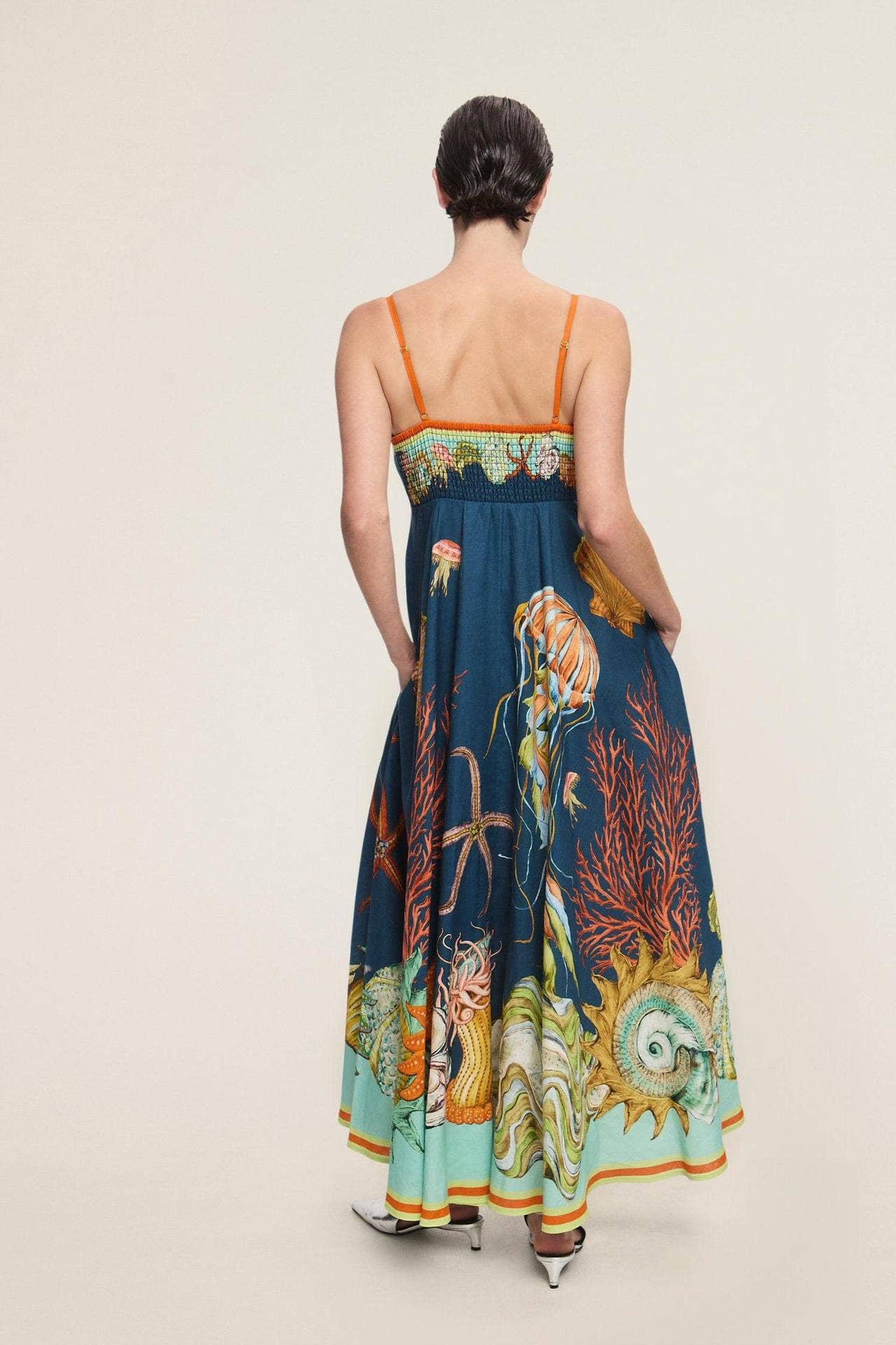 Hope & Sunshine - Vente Robe – femme - Robe évasée en lin à imprimé graffiti32