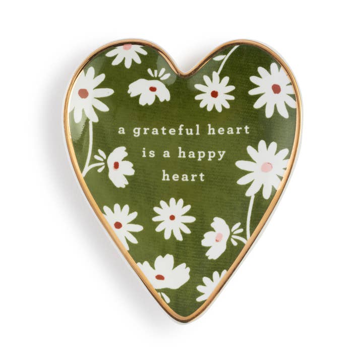 DEMDACO - Wholesale Jewelry Dish - Grateful Art Heart Trinket Dish