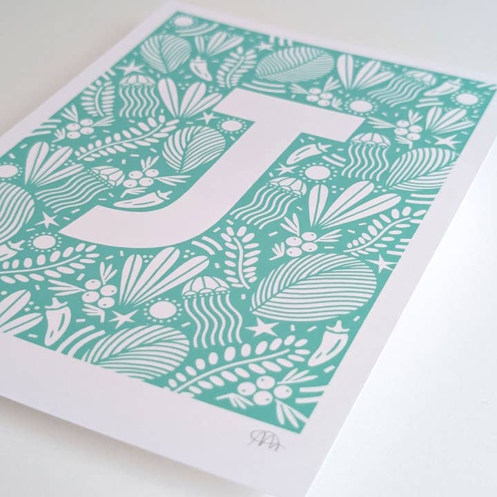 Bokstav J Skärmtryck för wholesale av Laurie Hastings