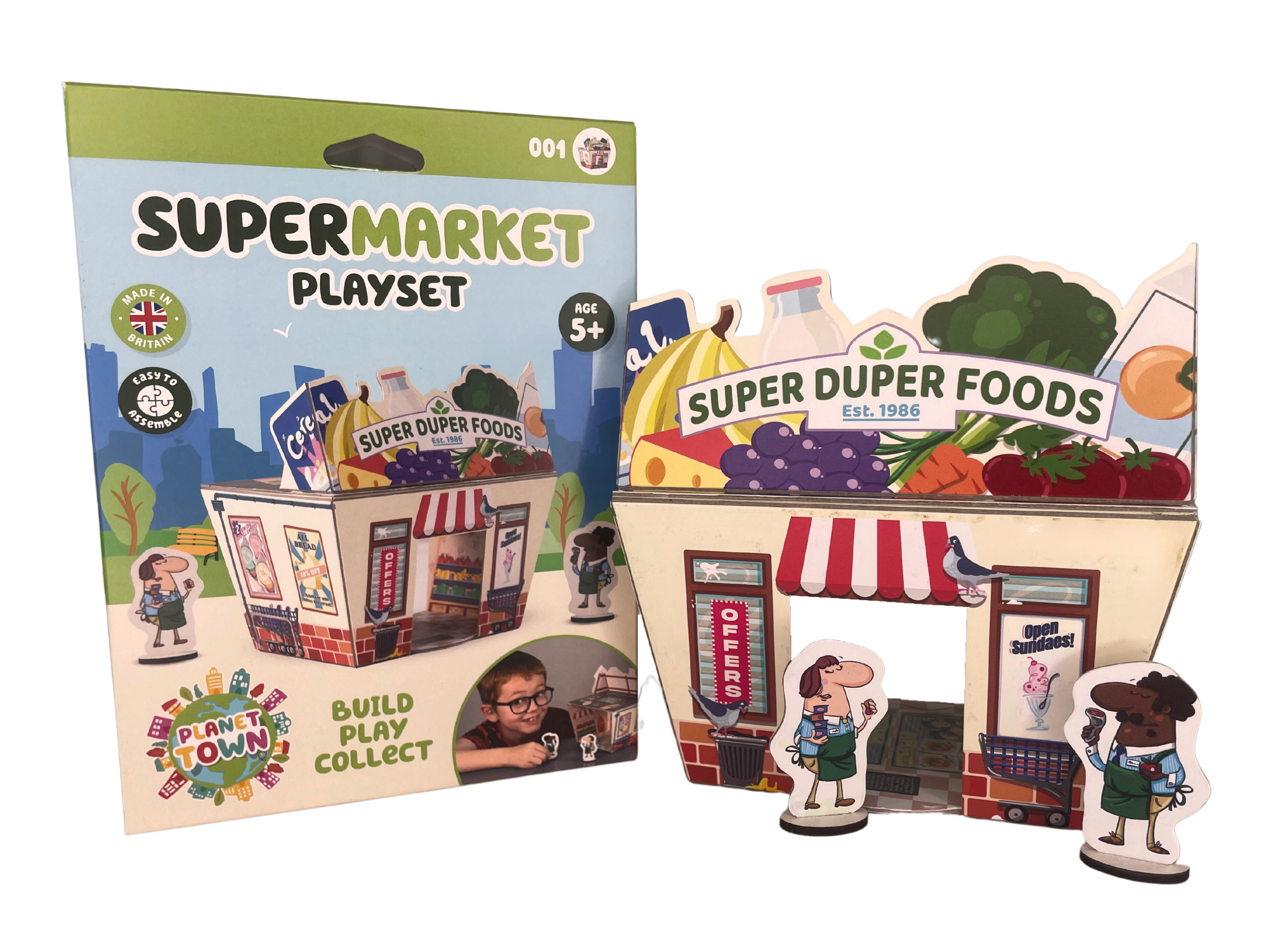 The Toy Tribe - Wholesale Toy Set - Kids - Super Duper Foods Supermarket Cardboard Playset4