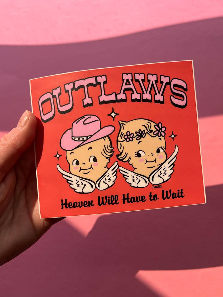 Grand autocollant en vinyle Angel Outlaws pour la vente par kaeraz