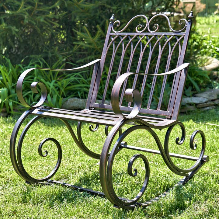 Zaer Ltd. International - Wholesale Bench - Iron Rocking Garden Furniture "Tatiana" Collection- 4 Option15