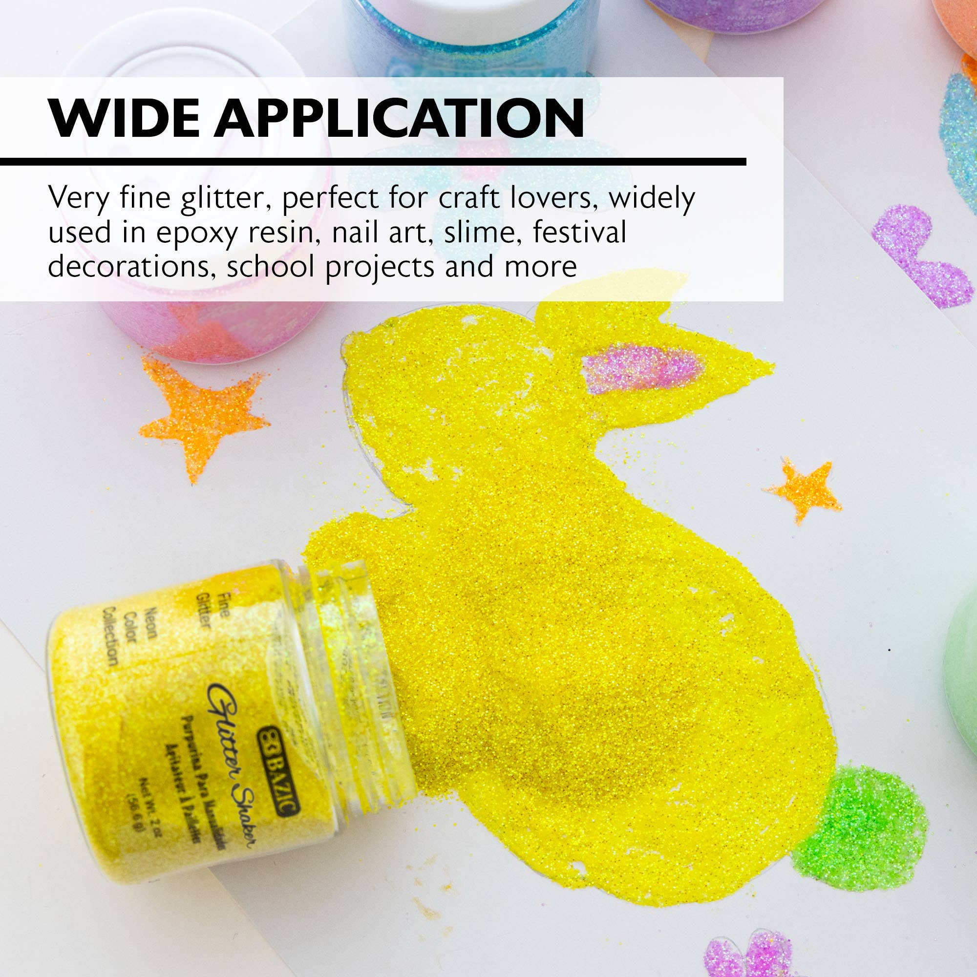 BAZIC Products - Wholesale Body Glitter/Shimmer - Glitter Shaker 56.6g / 2 Oz. Neon Color2