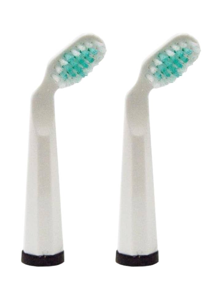 Replacement Toothbrush Head Cleaning White (Pack of 2) for wholesale by Curvy Oral Care