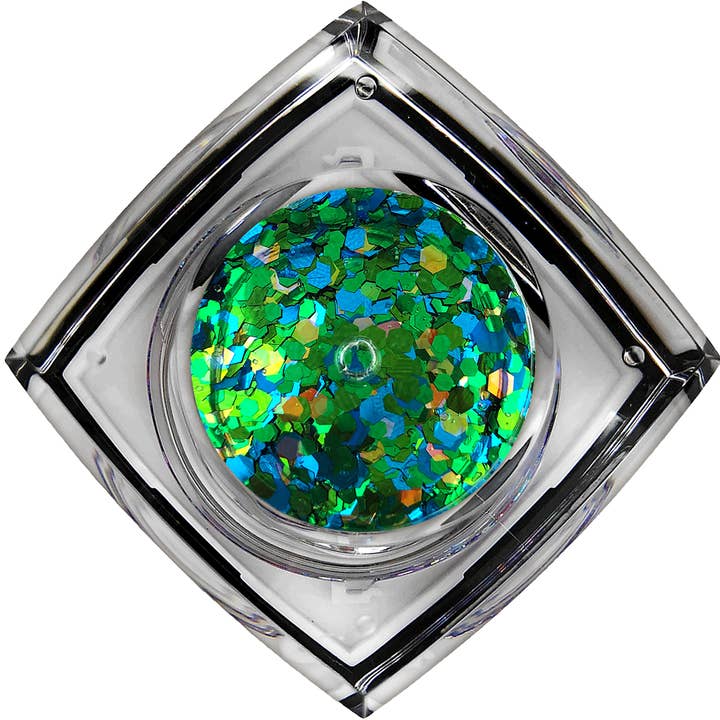 Peacock Bolt Balm Chunky Glitter Gel for wholesale by Elektra Cosmetics