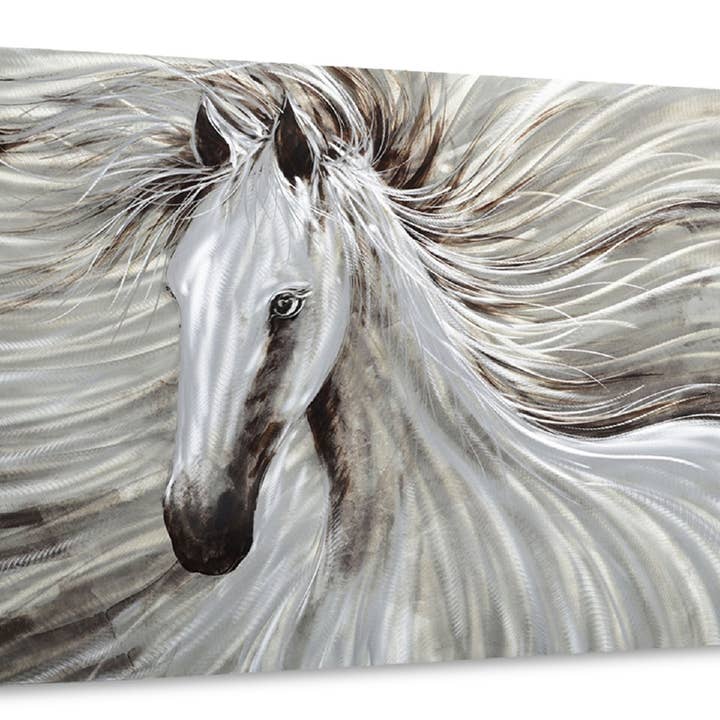 Sliver Horse Metal Wall Art for wholesale by Peterson Housewares & Artwares