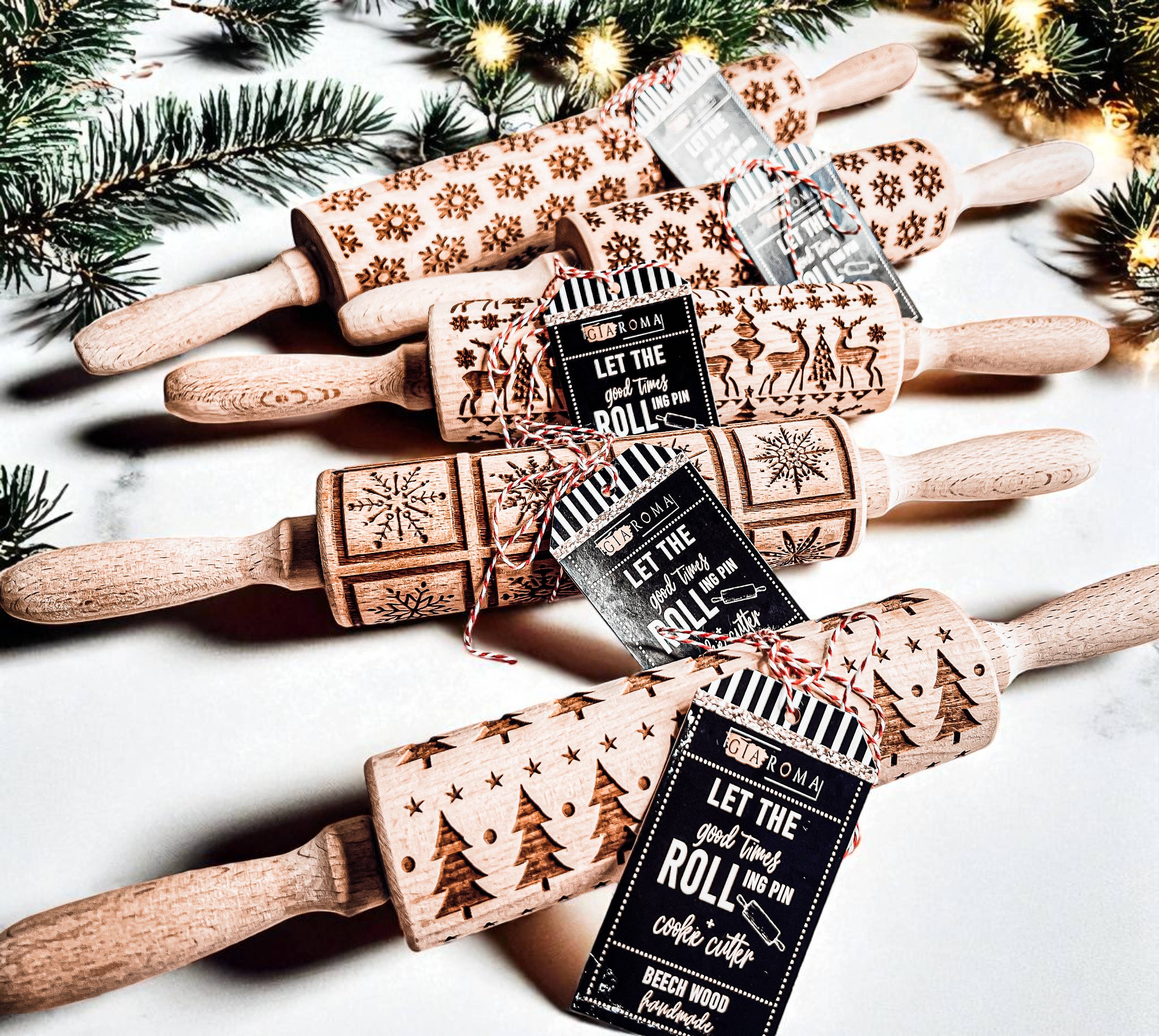 Gia Roma - Wholesale Rolling Pin - Christmas Cookie Cutter Baking Gift Set Wooden Rolling Pins 52