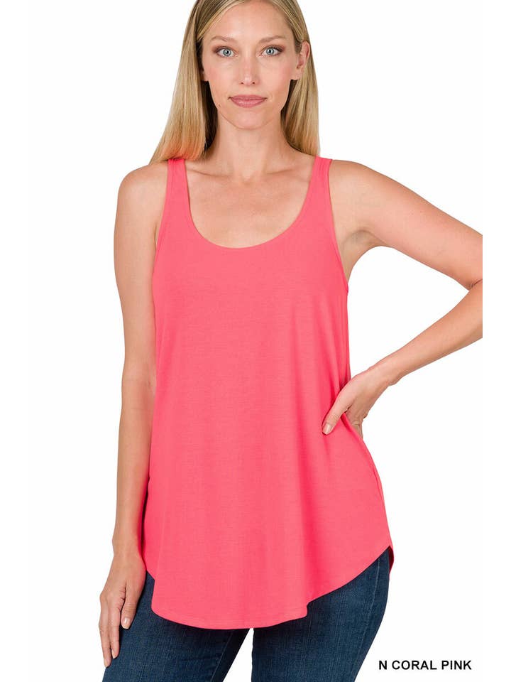 42POPS - Wholesale Tunic - Women's - ", Sleeveless Round Neck Round Hem Top