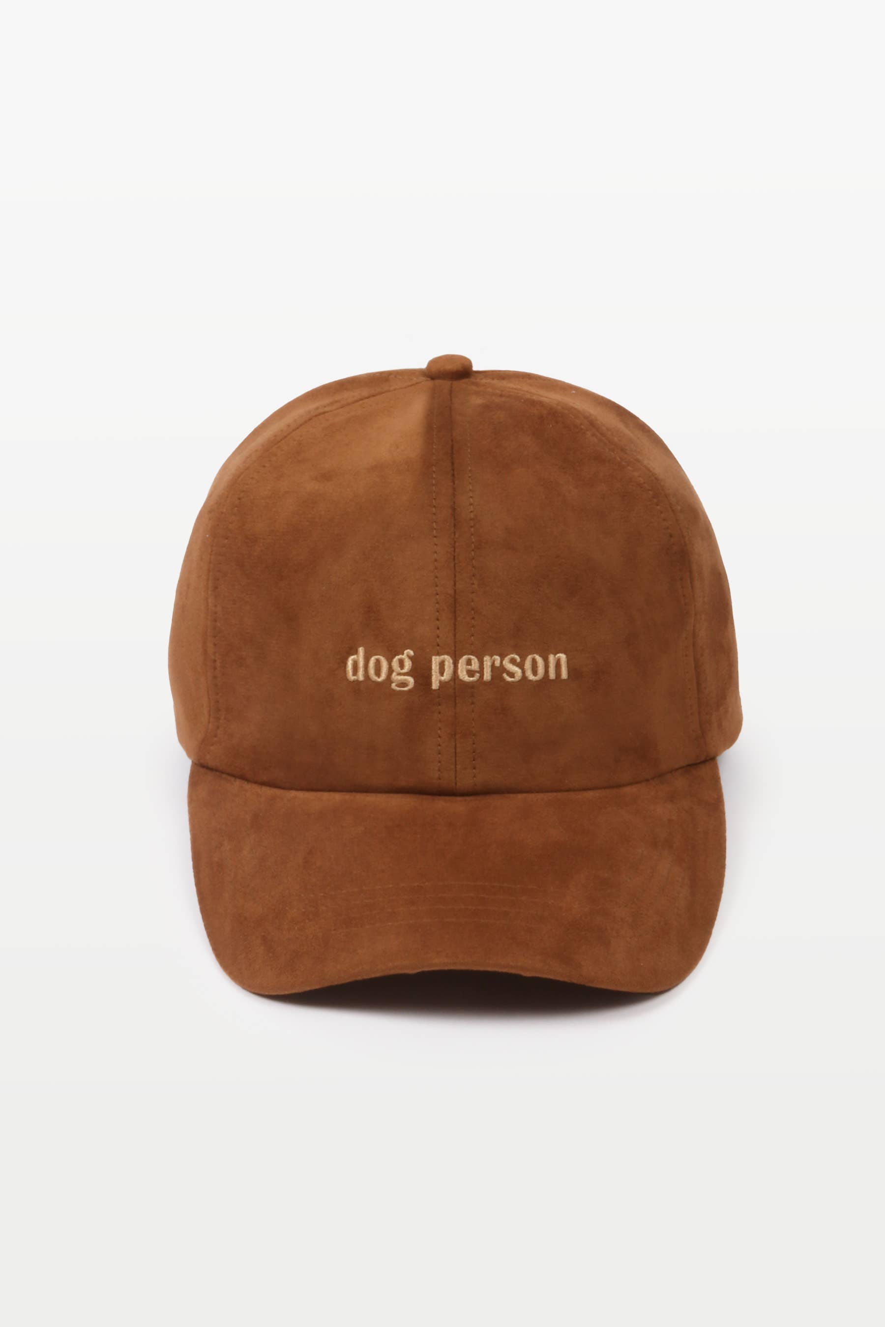 David And Young - Wholesale Baseball Cap - Women's - DOG PERSON Embroidery in Suede Fall Winter Baseball Cap1