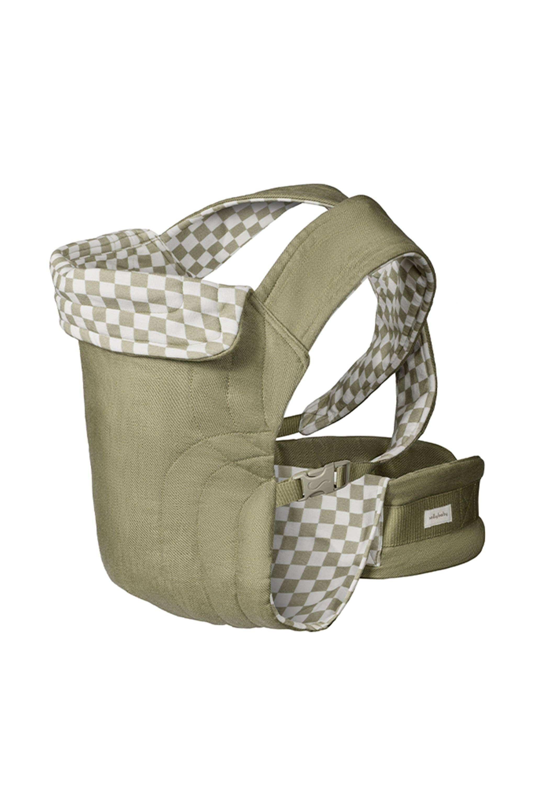 Solly Baby - Wholesale Baby Carrier - Sage Chequer Buckle Carrier2