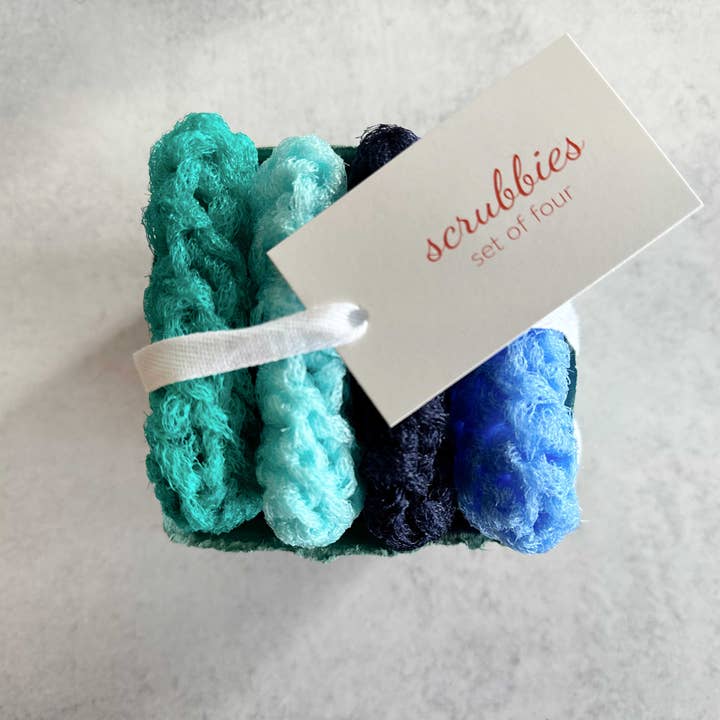 Dot and Army - Wholesale Dishcloth - Scrubbies in a Berry Basket, Dish Scrubbies