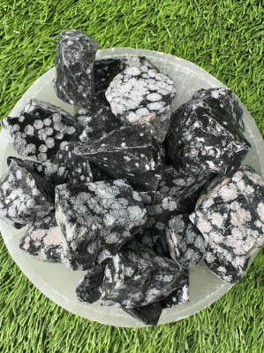 Snowflake obsidian RAW , 0.75"-1.25" Size, RAW Snowflake for wholesale by CaNatureLover