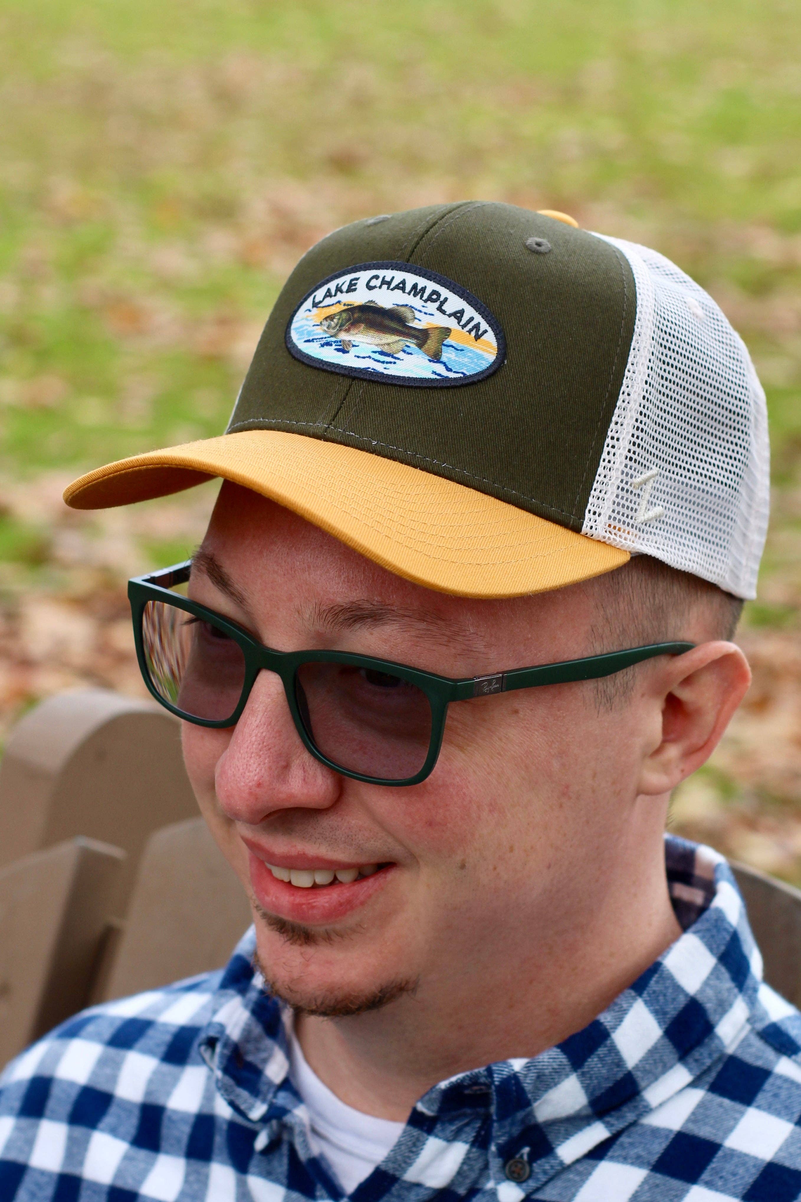 Just Wandering Co. - Wholesale Trucker Hat - Unisex - Lake Champlain Bass Hat | Zephar Trucker | Fishing Gifts | Vermont | New York | Lake Life | Outdoors Hat5