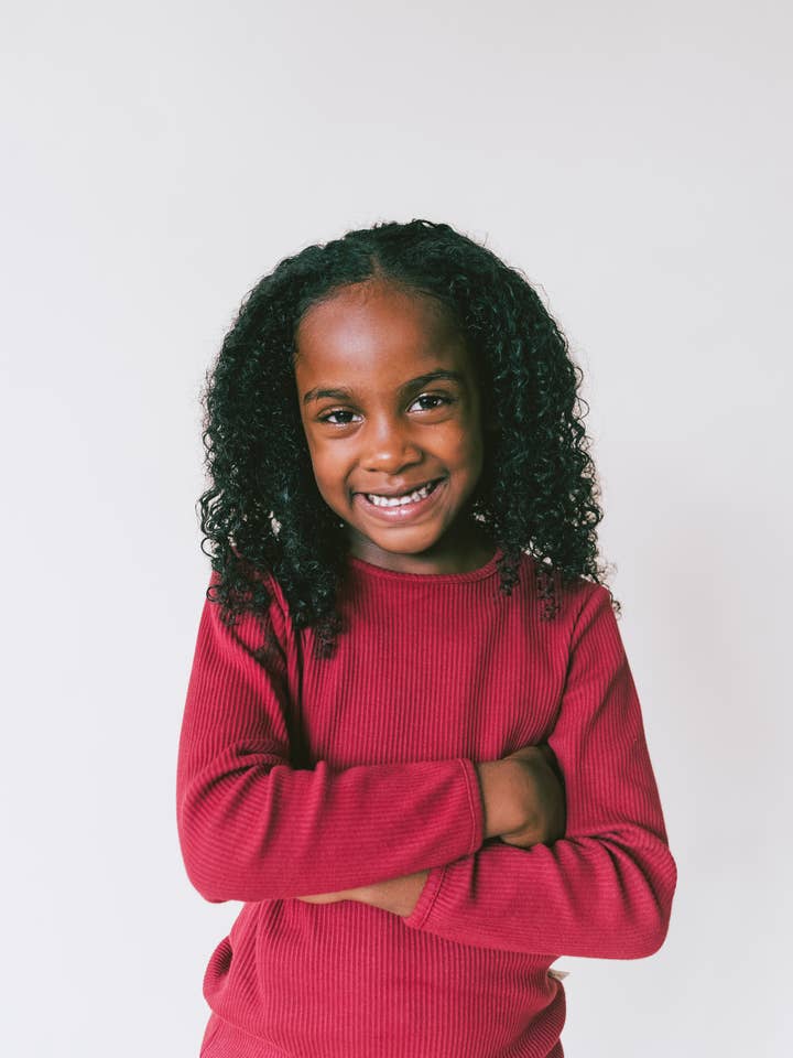 DreamBuy - Wholesale Sleepwear Set - Unisex - Claret Red Adult Unisex Ribbed Loungewear Matching Pajamas2