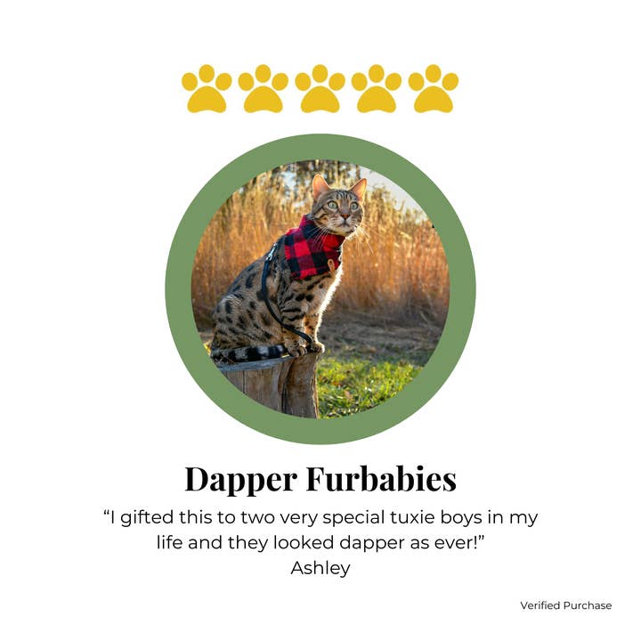 The Luminous Pets - Wholesale Pet Bandana - Dog - Buffalo Plaid Bandana | Cat & Dog Bandana | Adjustable Snaps6