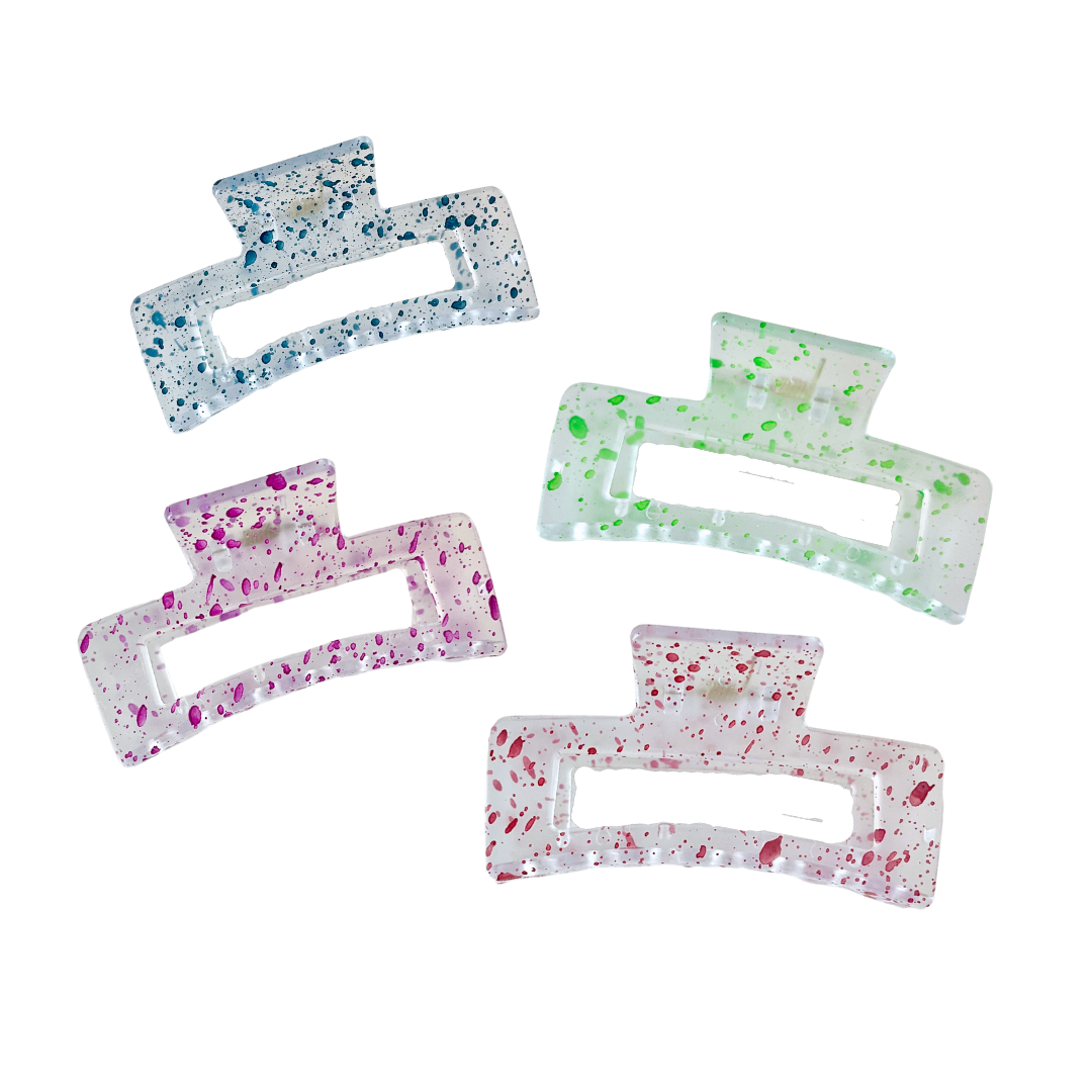 MODish Design Co - Wholesale Hair Clip - Women's - Splatter Paint Claw Clip1