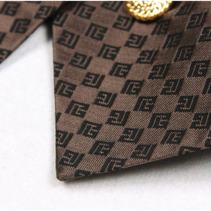 Marron Blazer brodé jacquard femme BL080 en vente sur Faire17