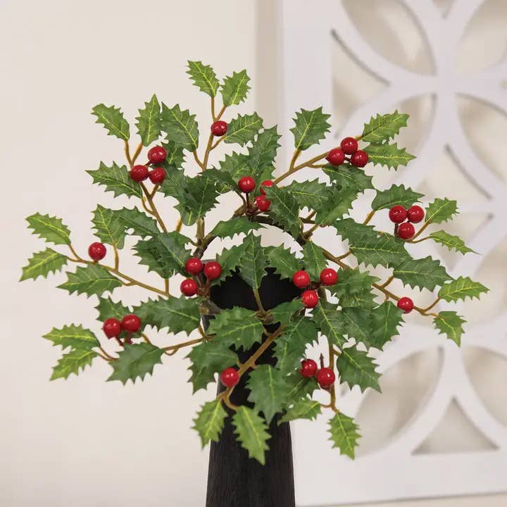 Col House Designs - Wholesale Candle Holder - Merry Little Holly & Berries Candle Ring - 2.5"1