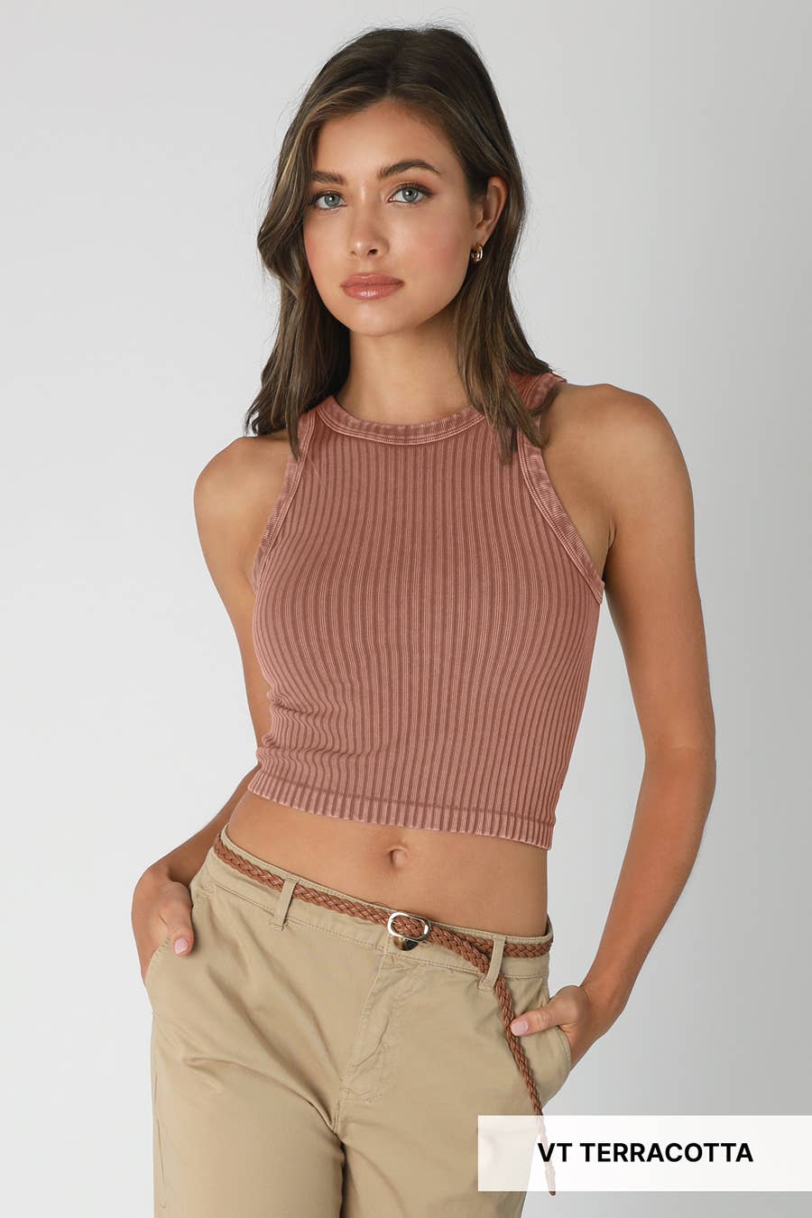 NIKIBIKI - Vente Débardeur – femme - NS8358 - Débardeur vintage à larges côtes12