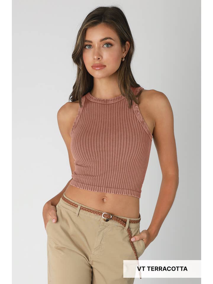 NIKIBIKI - Vente Débardeur – femme - NS8358 - Débardeur vintage à larges côtes12