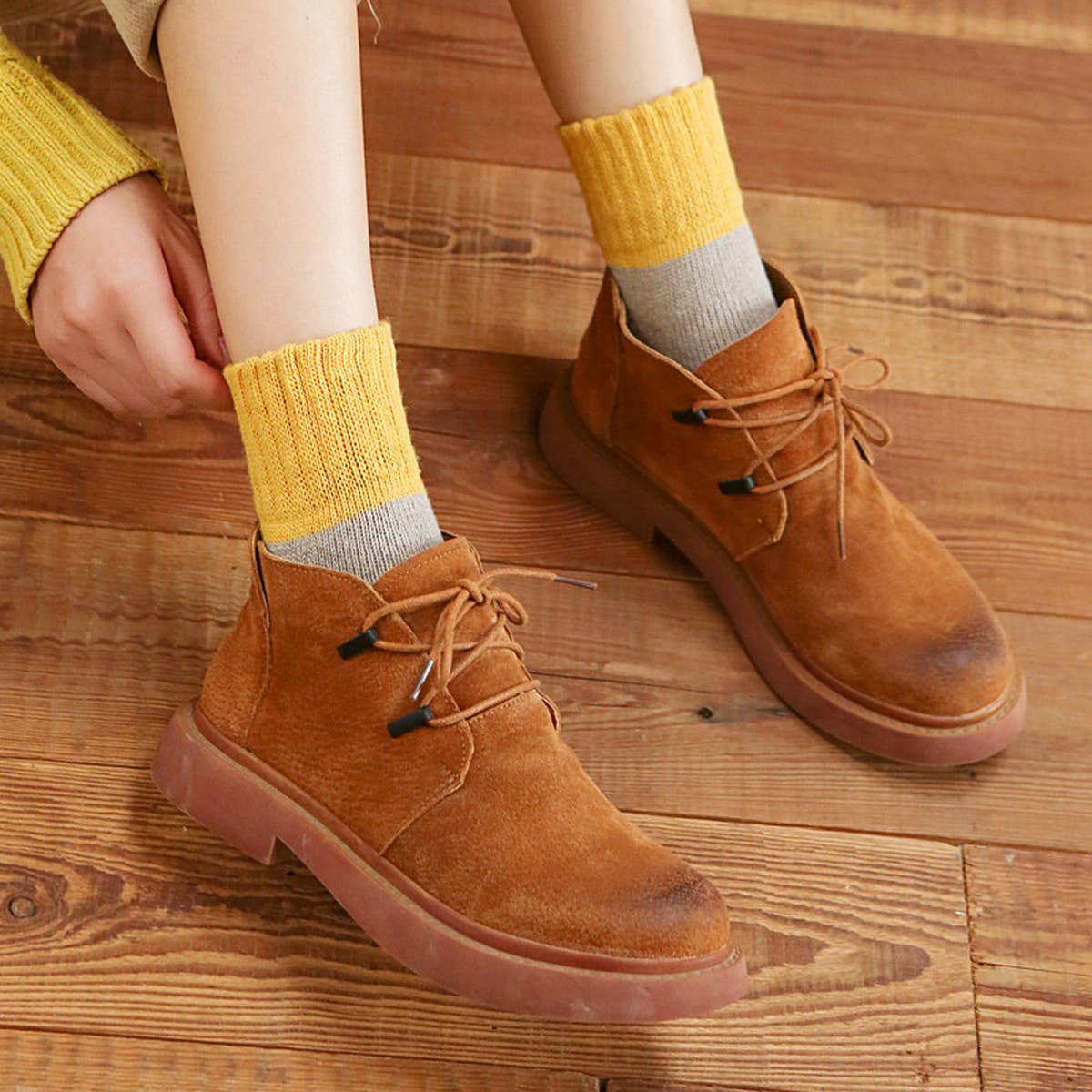 ACCITY - Wholesale Socks - Women's - WINTER COLOR MATCHING 5 PAIRS OF SOCKS PER PACK_CWMS07027