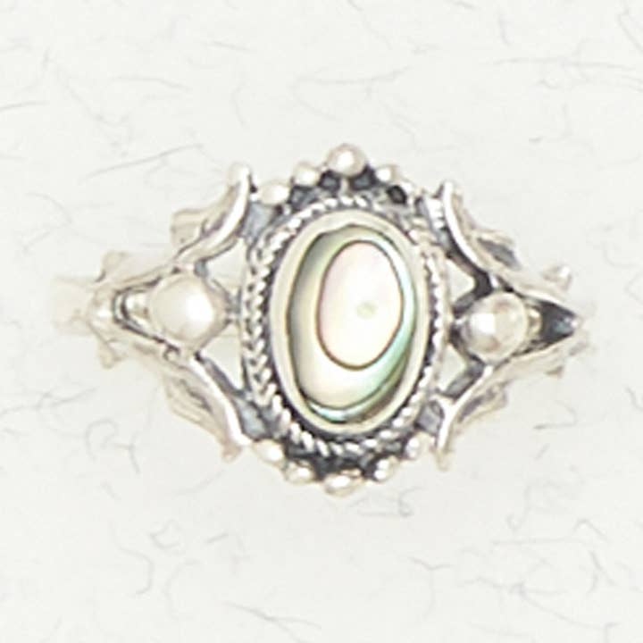 Anillo de plata de ley con incrustaciones para venta al por mayor de Nirvana LLC