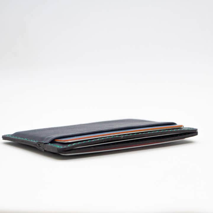 Twin Engine Coffee – wholesale Kortfodral - Unisex – Läderkortplånbok - Deep Ocean - Artisan Fair Trade2