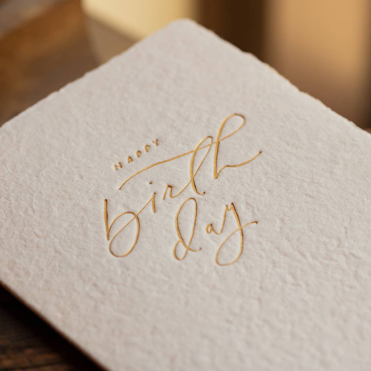 Oblation Papers & Press - Wholesale Birthday Card - Birthday Calligraphy Note Handmade Paper Letterpress Card1