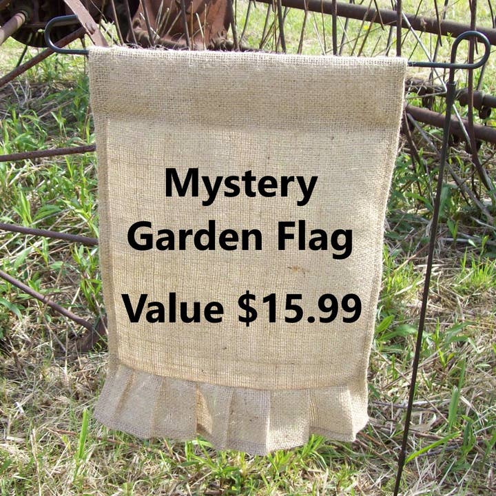 Mystery Garden Flag- Select your monogram letter and season for wholesale by JEC Home Goods Inc
