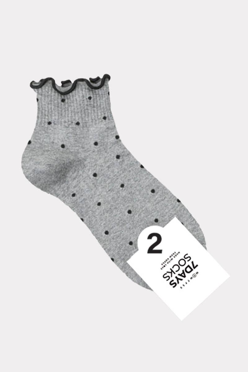 7DAYSSOCKS - Wholesale Socks - Women's - Women's Crew Frill Dot Socks10
