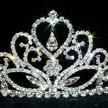 Fine Heart Multi Stone Tiara #12576 for wholesale by Bridal Store Jewelry