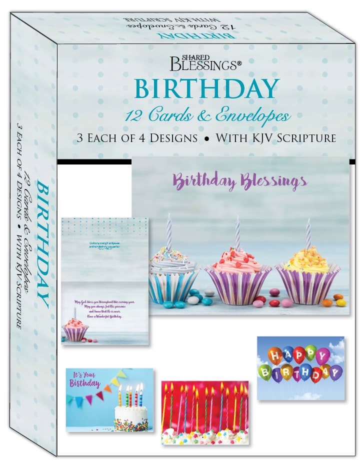Crown Point Graphics - Wholesale Birthday Card - Religious Birthday Cards- Let’s Celebrate, 12 Cards1