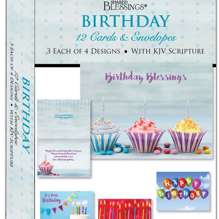 Crown Point Graphics - Wholesale Birthday Card - Religious Birthday Cards- Let’s Celebrate, 12 Cards1