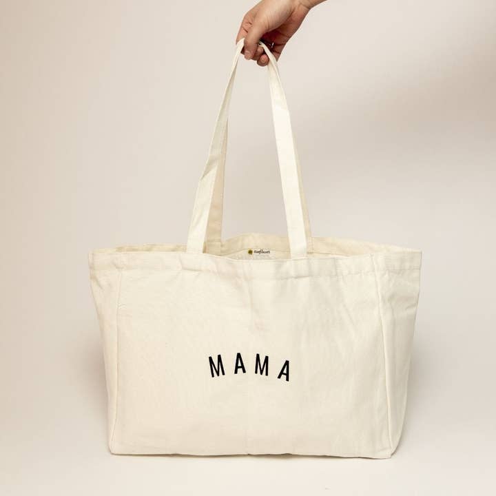 Sunflower Motherhood - Wholesale Tote Bag - Women's - Mama Canvas Tote Bag | Stylish Eco-Friendly Diaper Bag