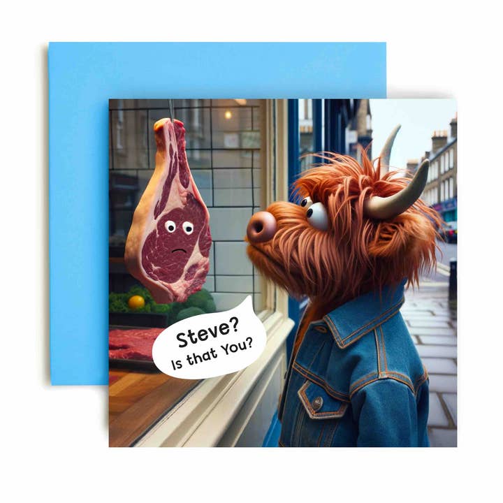 Cow Versus Steak Birthday Card and other Purchase wholesale cooked salt beef. Free returns & net 60 terms on Faire trending on Faire.