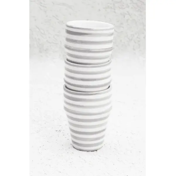 High crafty – wholesale Coffee mug – Striped Baldi Ceramic Mug – Gray Handmade Moroccan Cup  Mult2