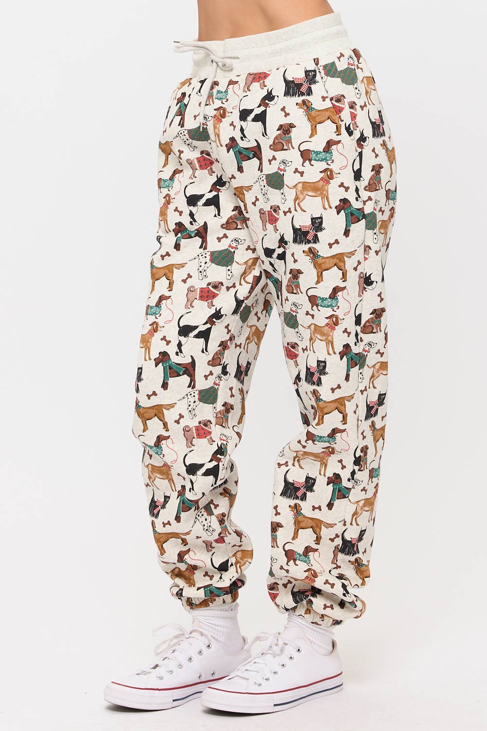 SM WARDROBE - Wholesale Lounge Sweatpants/Joggers - Women's - HOLIDAY DOGS PRINT SWEATPANTS3