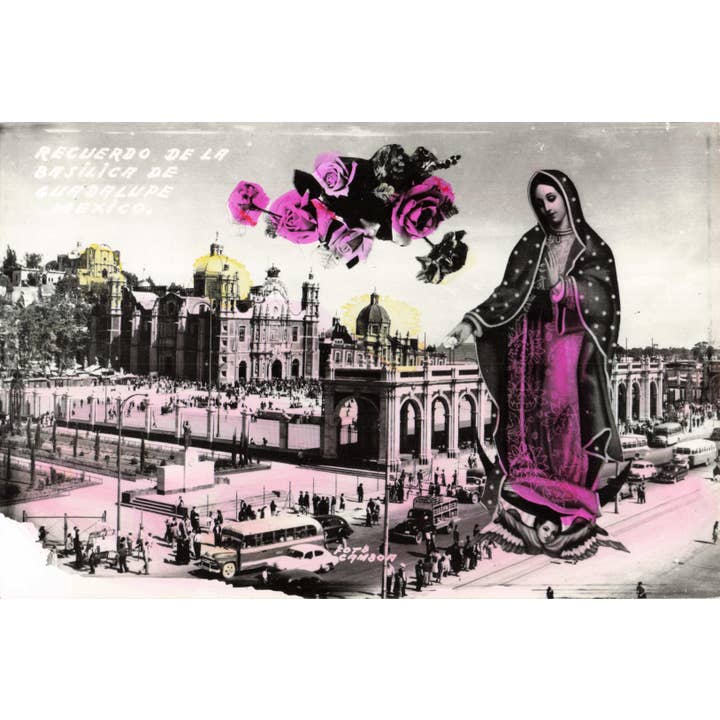 Tesoros Trading Company - Wholesale Religious Card - Religious Hand-Tinted Card, Mx.- Virgen de Guadalupe, PSC12
