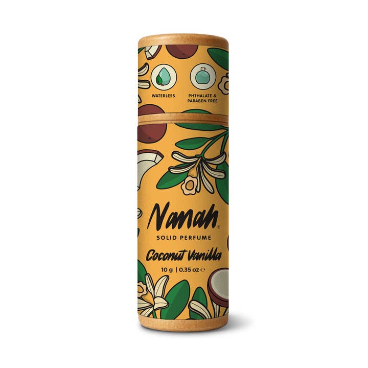 Coconut Vanilla Solid Perfume Stick | Made in Mexico | Plastic-Free | Waterless | Vegan | 0.35 oz (10 g) for wholesale by Nanah Mexico